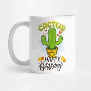 Cool Cute Cactus Birthday Party Mug